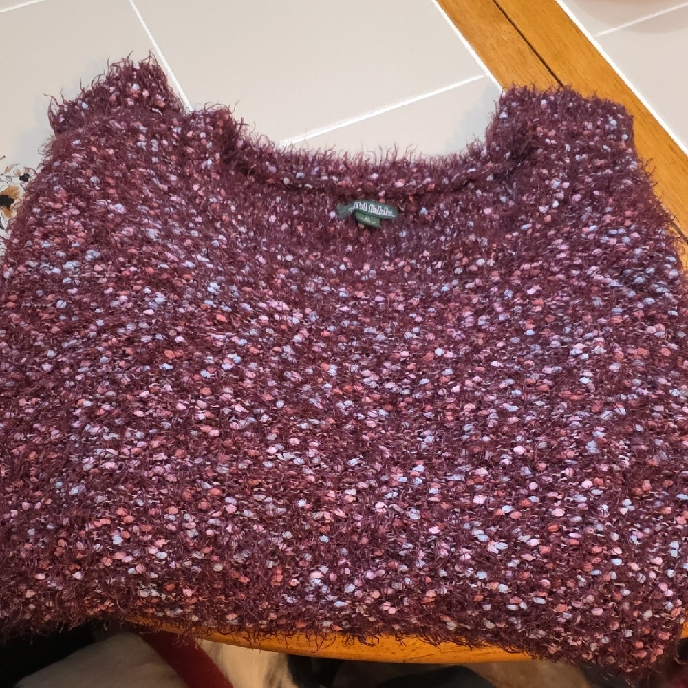 Wild Fable Maroon Textured Sweater Like New Size M
